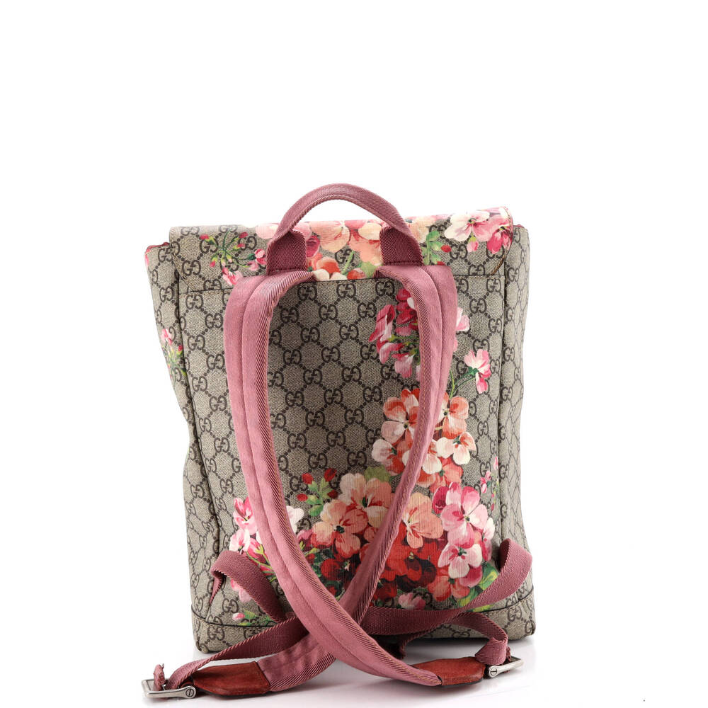 Gucci Buckle Backpack Blooms Print Gg #229654G14B - Picture 3 of 7